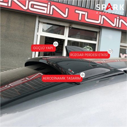 Honda Civic 2006-2012 Yıl Aralığı Uyumlu Arka Cam Üstü Spoyler İnce Model