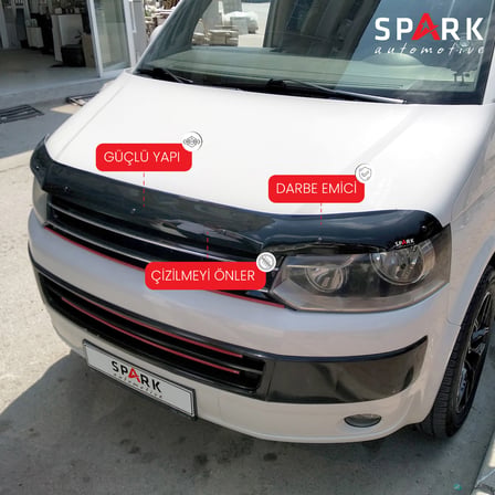 Volkswagen Transporter T5 2009-2014 Yıl Aralığı Uyumlu Kaput Rüzgarlığı 3mm