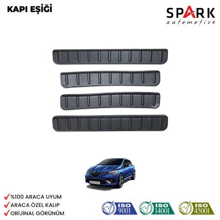 Renault Clio 5 2020- Yılı ve Sonrası Uyumlu Kapı Eşiği 4 Parça