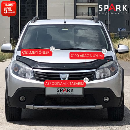 Dacia Sandero 2009-2012 Yıl Aralığı Uyumlu Kaput Rüzgarlığı 3mm