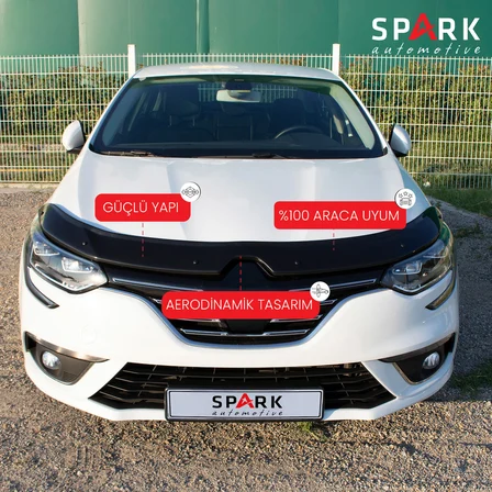Renault Megane 4 2016- Yılı ve Sonrası Uyumlu Kaput Rüzgarlığı 4mm