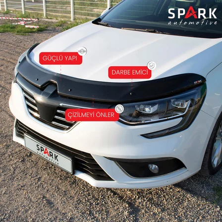Renault Megane 4 2016- Yılı ve Sonrası Uyumlu Kaput Rüzgarlığı 4mm