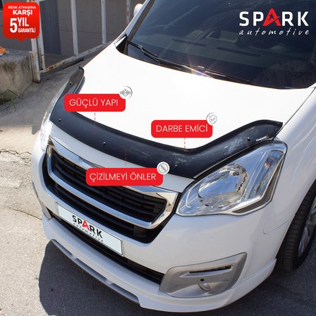 Peugeot Partner Tepee 2015-2018 Yıl Aralığı Uyumlu Ön Kaput Rüzgarlığı 3mm