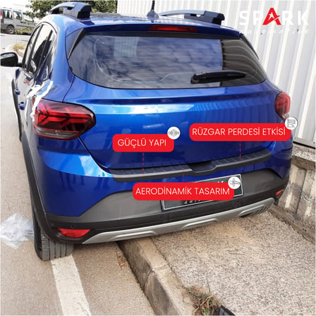 Dacia Sandero 2021- Yılı ve Sonrası Uyumlu Arka Tampon Eşiği Mat