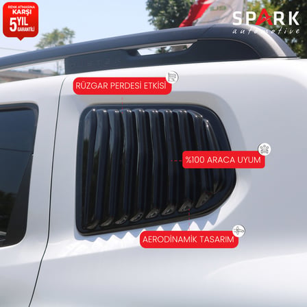 Dacia Duster 2018-2024 Yıl Aralığı Uyumlu Plastik Kelebek Cam 2 Parça
