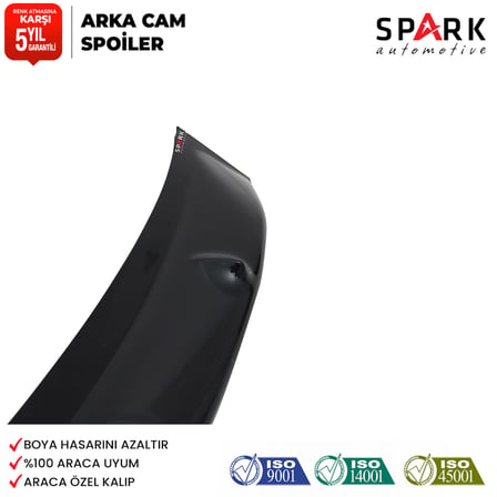 Toyata Corolla 2008-2013 Yıl Aralığı Uyumlu Arka Cam Spoyler