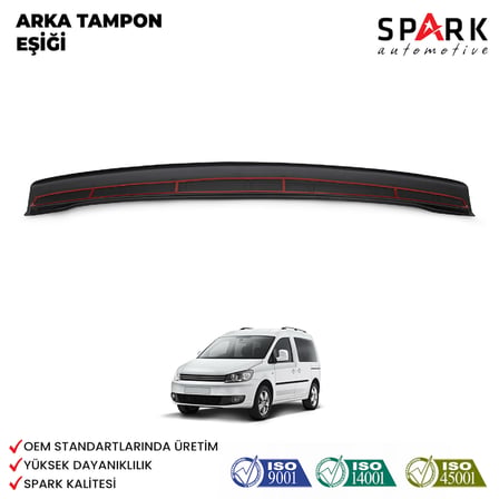 Volkswagen Caddy 2010-2015 Yıl Aralığı Uyumlu Arka Tampon Eşiği Parlak