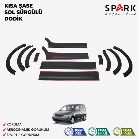 Volkswagen Caddy 2004-2010 Yıl Aralığı Uyumlu Kısa Şase Sol Sürgü Dodik Seti 12 Parça
