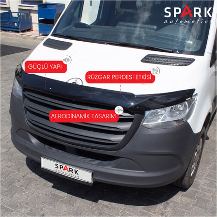 Mercedes Sprinter 2018- Yılı ve Sonrası Uyumlu Kaput Rüzgarlığı 3mm