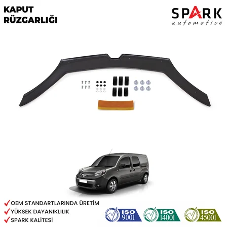 Renault Kangoo 2014-2021 Yıl Aralığı Uyumlu Kaput Rüzgarlığı 4mm