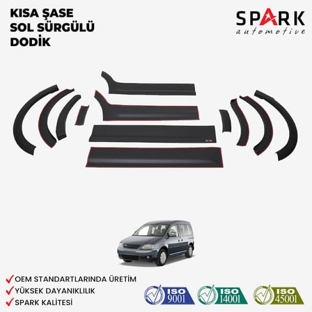 Volkswagen Caddy 2010-2015 Yıl Aralığı Uyumlu Kısa Şase Sol Sürgü Dodik Seti 12 Parça