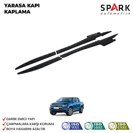 Volkswagen Amarok 2010-2022 Yıl Aralığı Uyumlu Yarasa Kapı Kaplama 6 Parça