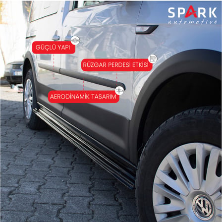 Volkswagen Caddy 2015-2020 Yıl Aralığı Uyumlu Yan Marşpiyel 2 Parça