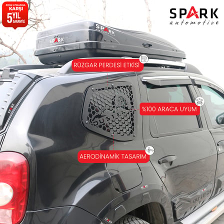 Dacia Duster 2010-2017 Yıl Aralığı Uyumlu Metal Kelebek Cam 2 Parça