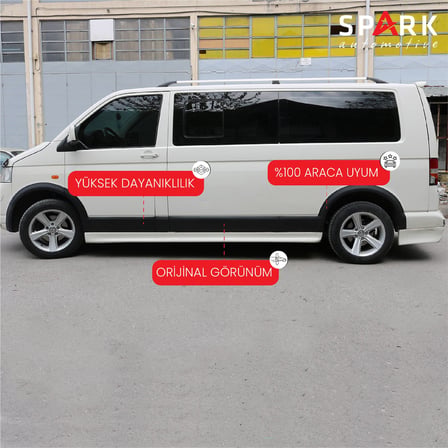 Volkswagen Transporter T5 2009-2014 Yıl Aralığı Uyumlu Uzun Şase Sağ Sürgü Dodik Seti 11 Parça