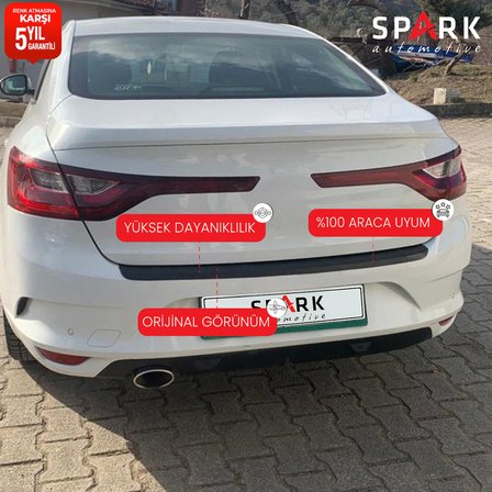Renault Megane 4 2016- Yılı ve Sonrası Uyumlu Arka Tampon Eşiği Mat