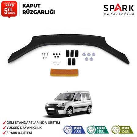 Peugeot Partner Tepee 2004-2008 Yıl Aralığı Uyumlu Ön Kaput Rüzgarlık 4mm