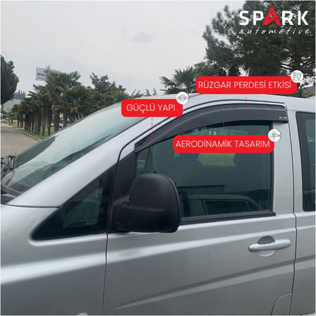 Mercedes Vito 2004-2010 Yıl Aralığı Uyumlu Cam Rüzgarlığı 2 Parça