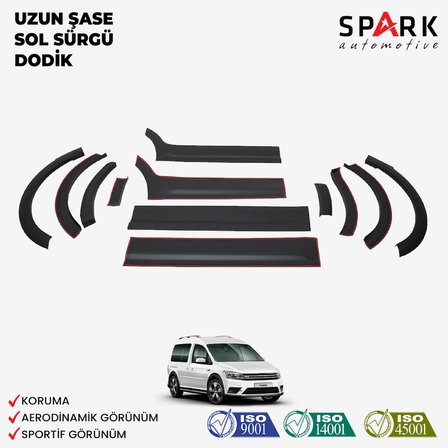 Volkswagen Caddy 2015-2020 Yıl Aralığı Uyumlu Uzun Şase Sol Sürgü Dodik Seti 12 Parça