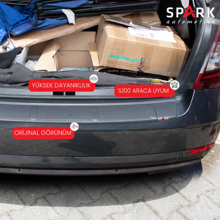 Skoda Octavia 2013 Yılı Ve Sonrası Uyumlu Arka Tampon Eşiği Mat