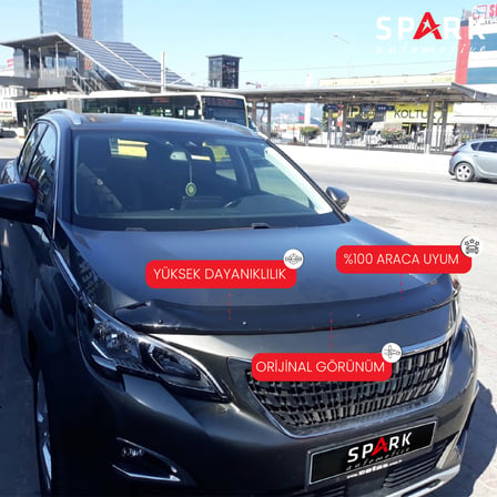 Peugeot 3008 2017 Yılı Ve Sonrası Ön Kaput Rüzgarlık 3mm