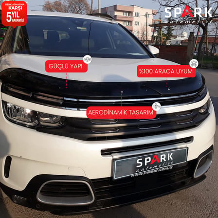 Citroen C-5 2017- Yılı ve Sonrası Uyumlu Kaput Rüzgarlığı 4mm