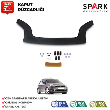 Ford Fiesta 2002-2008 Yıl Aralığı Uyumlu Kaput Rüzgarlığı 3mm 