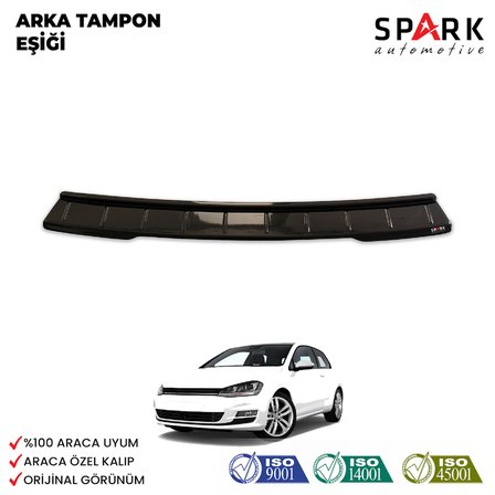 Volkswagen Golf 7 2013-2021 Yıl Aralığı Uyumlu Arka Tampon Eşiği Parlak