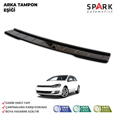 Volkswagen Golf 7 2013-2021 Yıl Aralığı Uyumlu Arka Tampon Eşiği Parlak