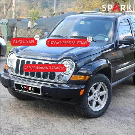 Jeep Cherokee 2002-2008 Yıl Aralığı Uyumlu Kaput Rüzgarlığı 4mm