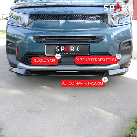 Citroen Berlingo 2019- Yılı ve Sonrası Uyumlu Ön Tampon Lip