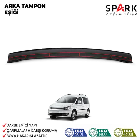 Volkswagen Caddy 2015-2020 Yıl Aralığı Uyumlu Arka Tampon Eşiği Parlak
