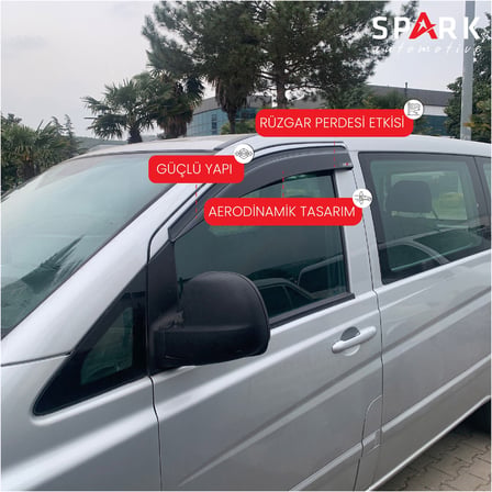 Mercedes Vito 2011-2014 Yıl Aralığı Uyumlu Cam Rüzgarlığı 2 Parça