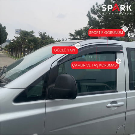 Mercedes Vito 2011-2014 Yıl Aralığı Uyumlu Cam Rüzgarlığı 2 Parça