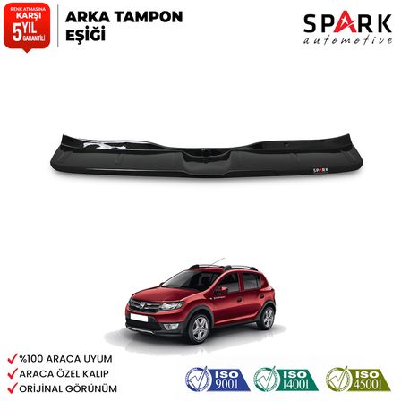 Dacia Sandero 2012-2020 Uyumlu Arka Tampon Eşiği Parlak