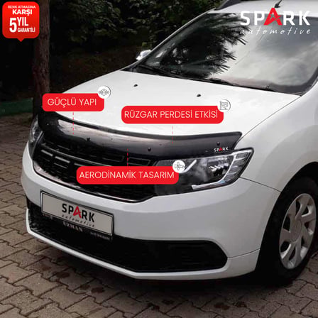 Dacia Logan Mcv 2013-2021 Yıl Aralığı Uyumlu Kaput Rüzgarlığı 3mm