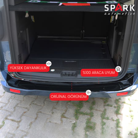 Ford Courier 2018-2023 Yıl Aralığı Uyumlu Arka Tampon Eşiği Parlak