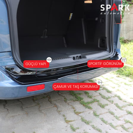 Ford Courier 2018-2023 Yıl Aralığı Uyumlu Arka Tampon Eşiği Parlak