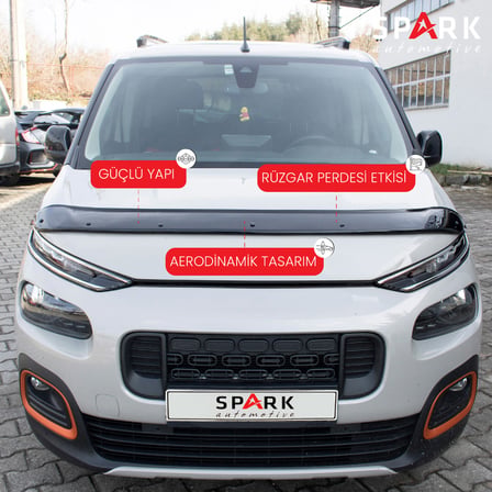 Fiat Doblo 2023- Yılı ve Sonrası Uyumlu Kaput Rüzgarlığı 3mm