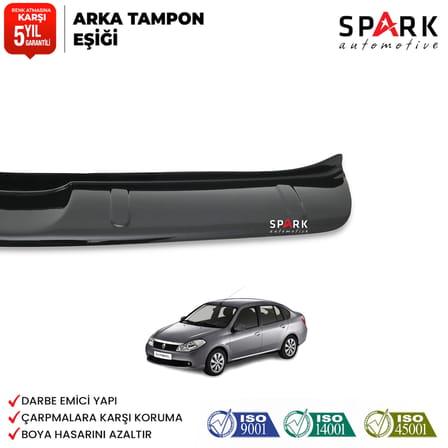 Renault Symbol 2009-2013 Yıl Aralığı Uyumlu Arka Tampon Eşiği Parlak