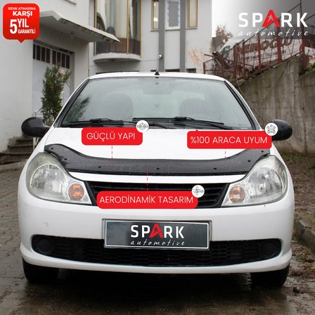 Renault Symbol 2009-2013 Yıl Aralığı Uyumlu Kaput Rüzgarlığı 3mm