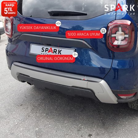 Dacia Duster 2018-2024 Yıl Aralığı Uyumlu Arka Tampon Eşiği Mat