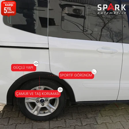 Ford Courier 2014-2018 Yıl Aralığı Uyumlu Çamurluk Dodik 8 Parça
