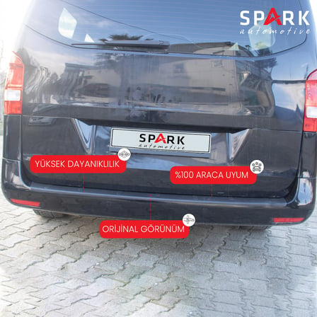 Mercedes Vito 2015-2020 Yıl Aralığı Uyumlu Arka Tampon Eşiği Mat
