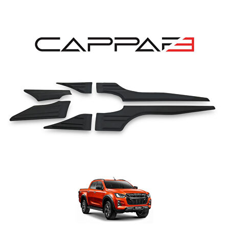 Isuzu D-Max 2020- Yılı ve Sonrası Uyumlu Yarasa Kapı Kaplama 6 Parça 