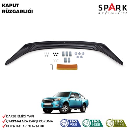 Ford Ranger 2009-2011 Yıl Aralığı Uyumlu Kaput Rüzgarlığı 3mm