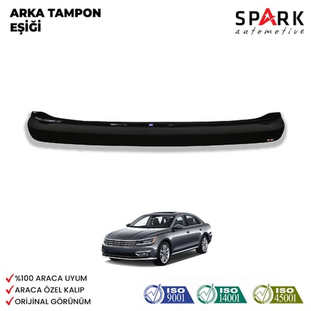 Volkswagen Passat 2015- Yılı ve Sonrası Uyumlu Arka Tampon Eşiği Parlak