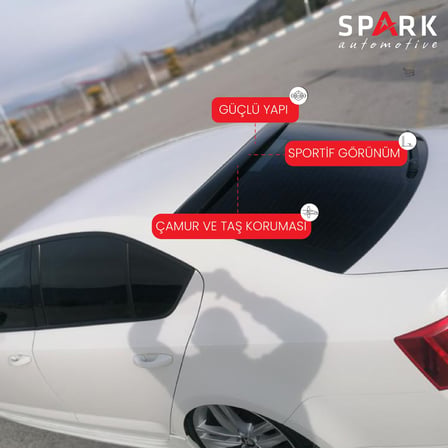 Skoda Octavia 2013 Yılı Ve Sonrası Uyumlu Arka Cam Üstü Spoyler 