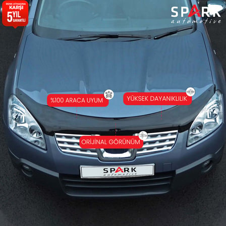 Nissan Qashqai 2007-2010 Yıl Aralığı Uyumlu Kaput Rüzgarlığı 3mm