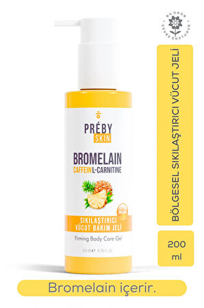 Bromelain, Kafein ve LCarnitine İçeren Sıkılaştırıcı Vücut Bakım Jeli